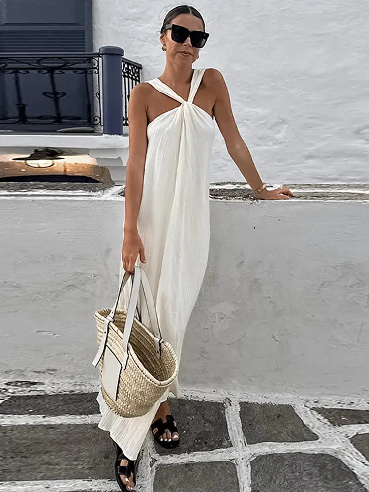 loose baggy dresses Loose Linen Maxi Dress