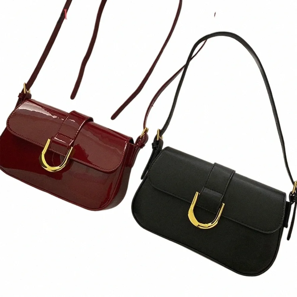 Women Flap Satchel Bag Fi Patent Leather Shoulder Bag Versatile Vintage Tote Handbag Crossbody Sling Bag Girl Stylish Purse L9n0 From 13 75 DHgate