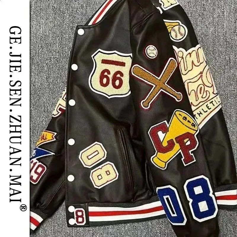 Y2K Retro Trend Men's Leather Baseball mcdonald's Y2K Retro Trend Men's Leather Baseball mcdonald's