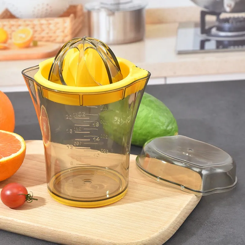 Manual Citrus Juicer with Measuring Cup Hand Squeezer for