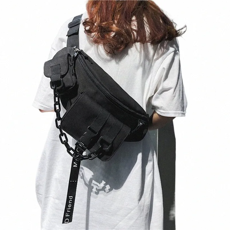 Urban Edge Crossbody Bag - Tactical Techwear Style, Hip Hop