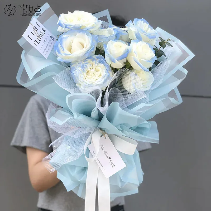 FUNFERY 20 Sheets Flower Bouquet Wrapping Paper Red Wrapping Paper - View #10