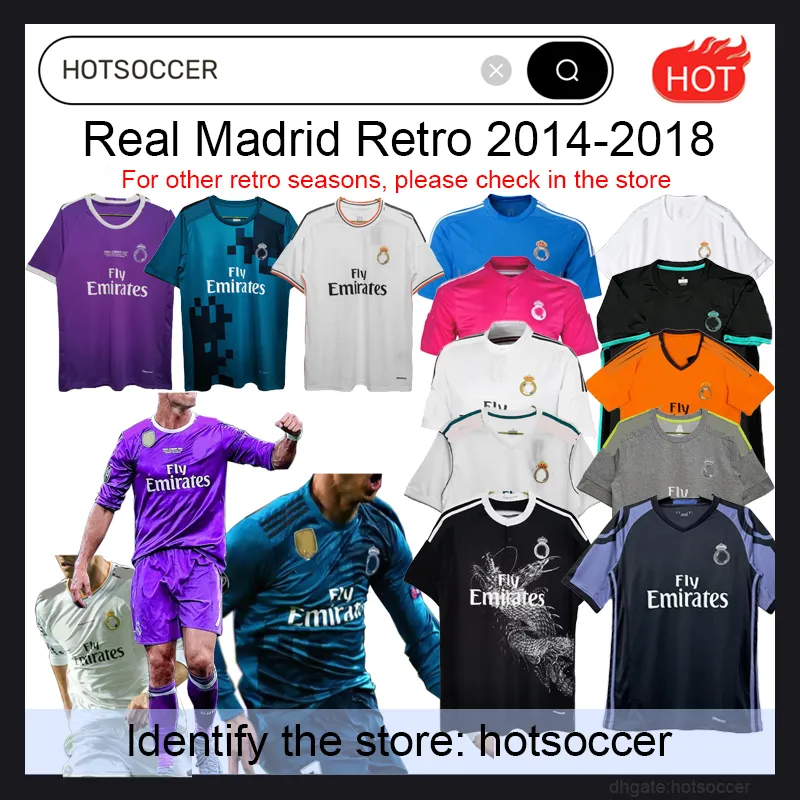 Save Big on Bulk Real Madrid Retro Jersey Real Madrid Retro Soccer Jersey  2013 2018 Vintage Football Shirt Ronaldo, Benzema, Modric More Best 