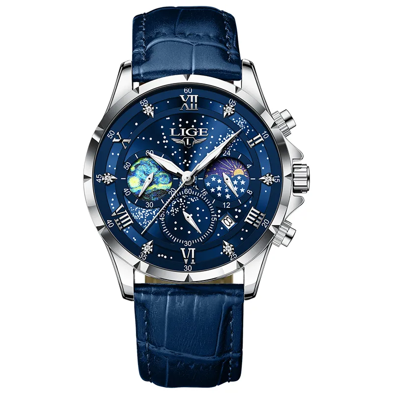 LIGE Men's Luxury Waterproof Sport watch se with Date LIGE Men's Luxury Waterproof Sport watch se with Date