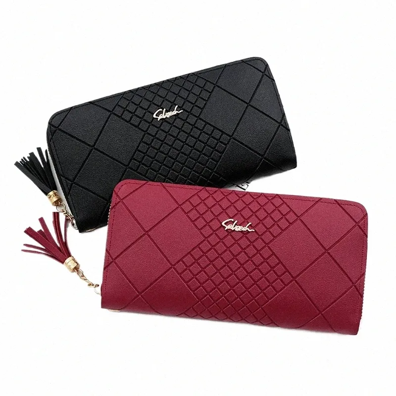 DHgate Womens Large Capacity Leather Coin Purse Card Holder Clutch Wristlet Wallet Bags Luggage Accessories