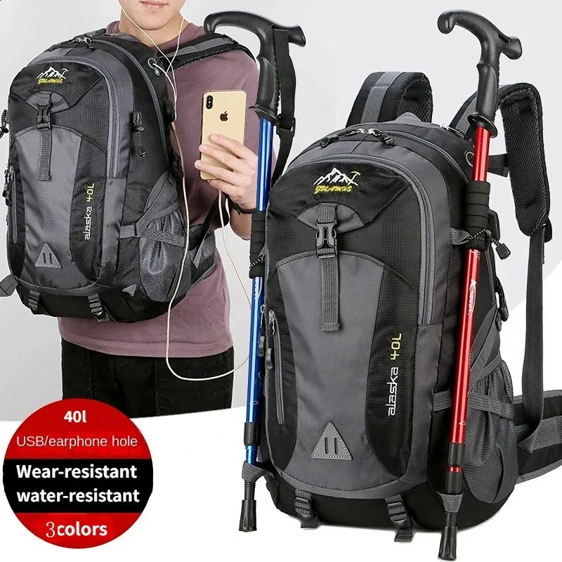 Waterproof Hiking Backpack Lightweight Nylon Travel Bag for Men