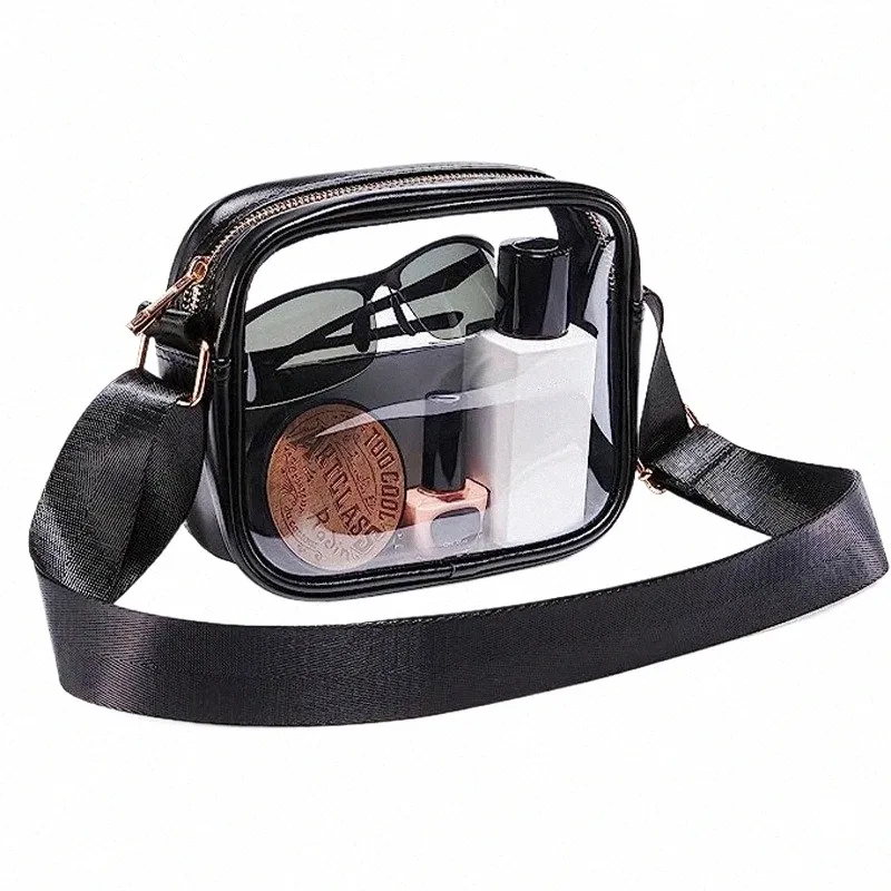 Waterproof Transparent PVC Crossbody Bag for Women