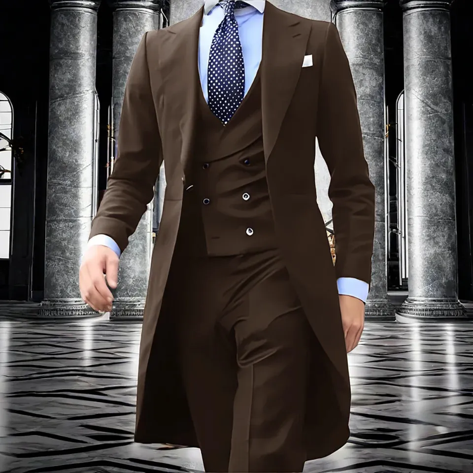 Mens Black Linen Blazer, Black Formal Jacket Mens Three Piece Suit, Long  Jacket Business Formal Office Workwear, Custom Size