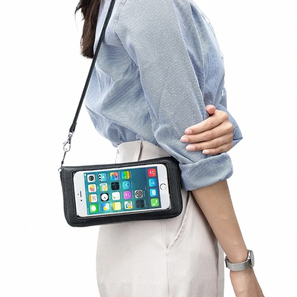 Genuine Leather Womens Vegan Messenger Bag With Touch Screen RFID Anti Theft Card Holder And Clutch Small And Portable Mobile Pouch Q5LQ From Easecarry 27.76 DHgate.Com