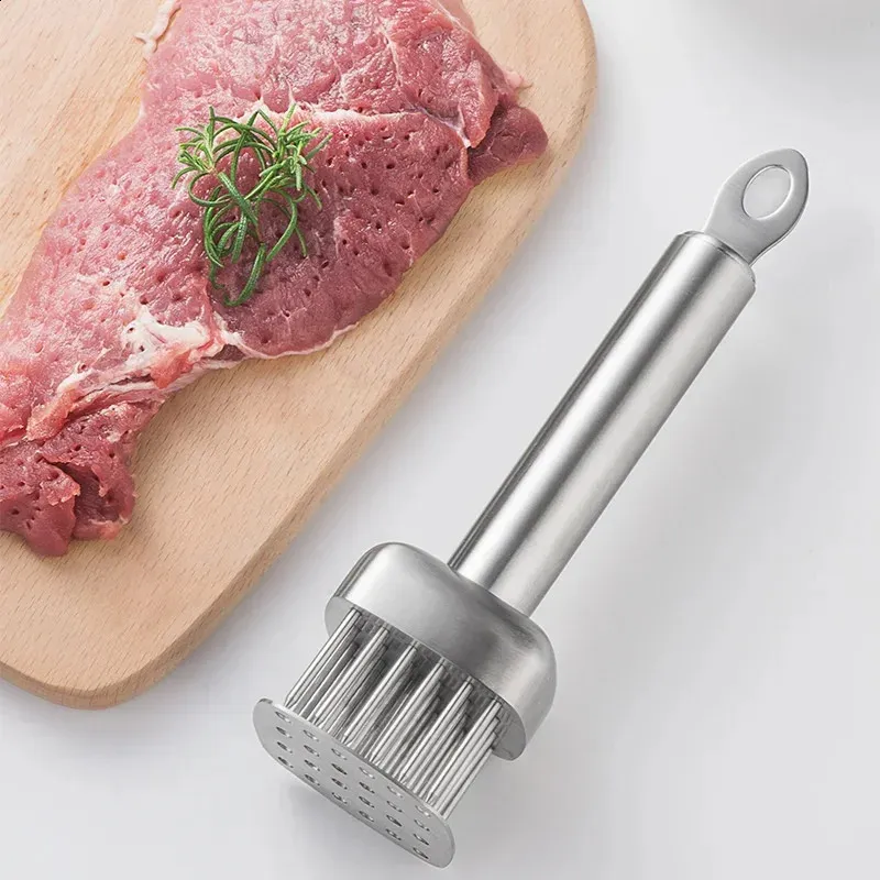 Stainless Steel Meat Tenderizer Tool – 21 Needle Mallet For Steak, Chicken, Pork, With Cleaning Brush - View #6