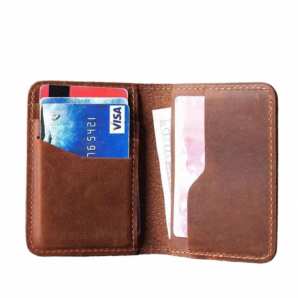 Slim RFID Wallet Slim Leather Card Holder Wallet - Genuine Leather  Minimalist Credit Card Case For Men Gym Joggers Men
