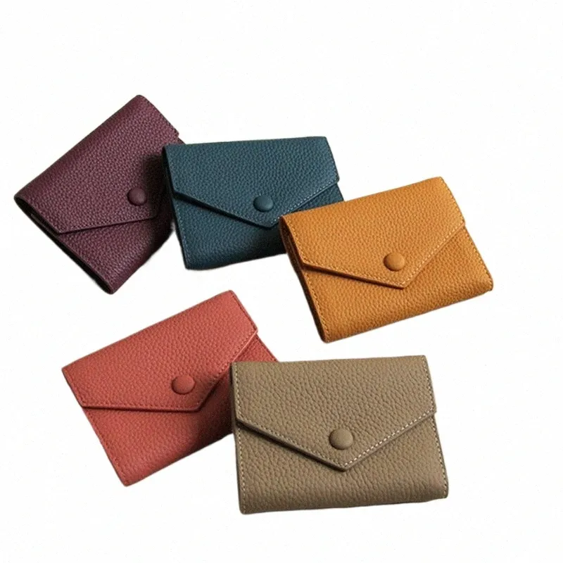Mini Wallet for Women Compact Leather Coin Purse, Card Holder  Organizer, Slim Envelope Design Portable Stylish