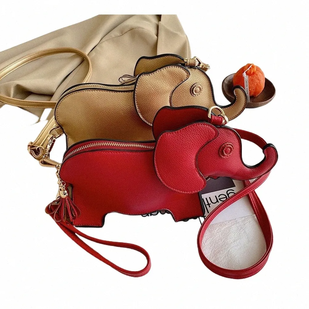 Elephant Crossbody Bag Unique Menger Shape Casual Mini Purse for Women