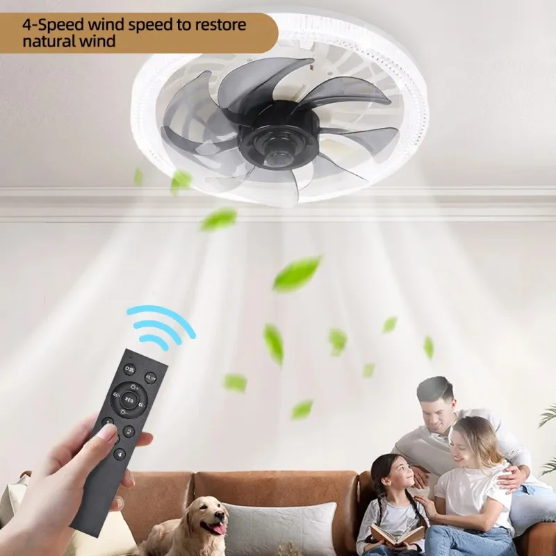 10% OFF New Modern LED Ceiling Fan with Remote – Dimmable Light, Quiet Motor, Best Price