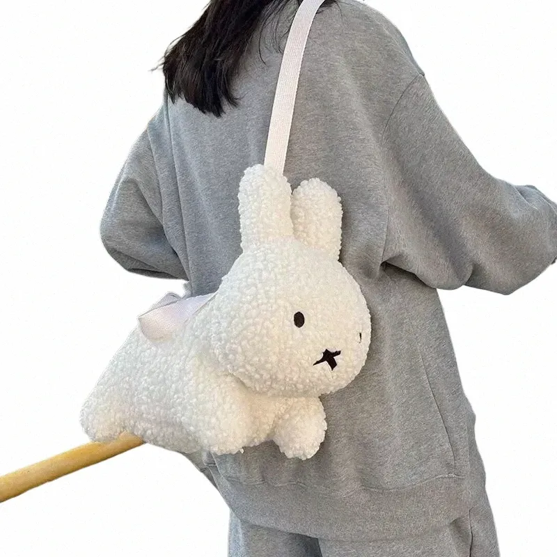 OriginalBashfulSunshineBunnyうさぎ Cute Bunny Plush Crossbody Bag - Kawaii Rabbit Shoulder Bag