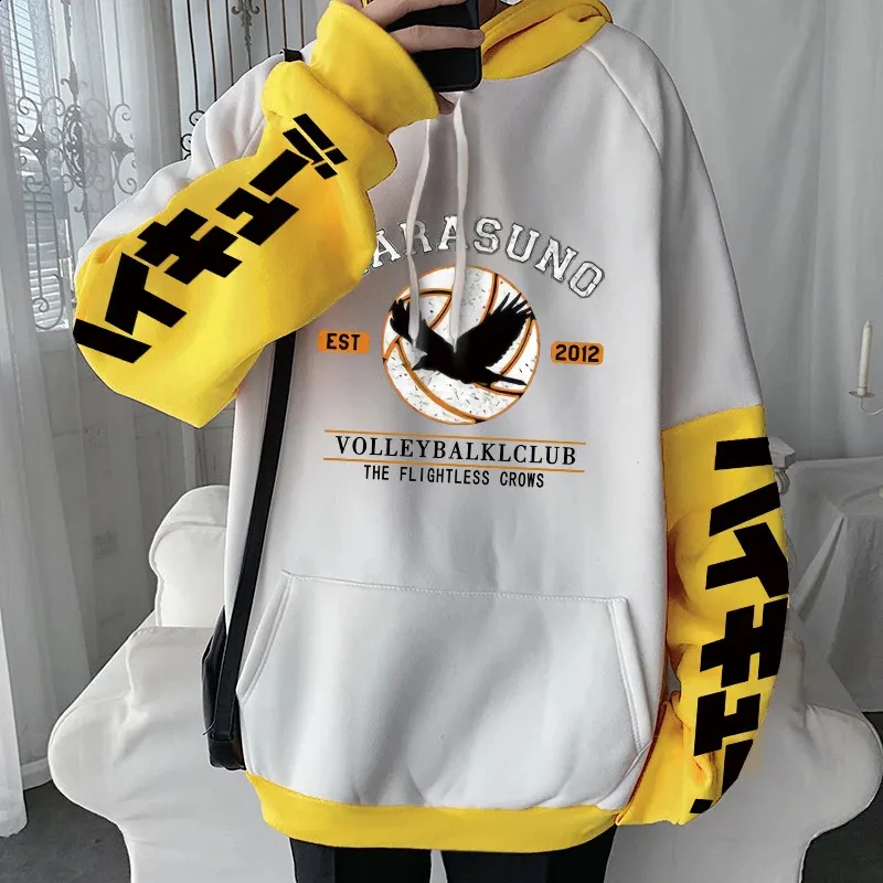 Haikyuu Yu Nishinoya Hinata Shoyo Print Oversized Printed Sweatshirt Funny Cartoon Karasuo Volleyball Club Graphic Winter Hoodie From Japan Anime 240724 From Charm clothes 15.91 DHgate.Com