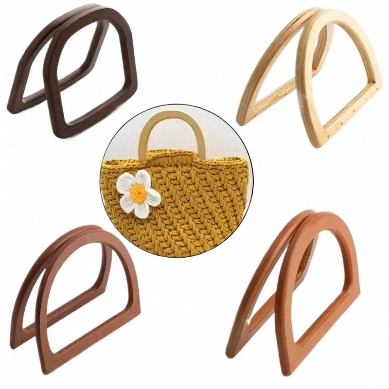 2pcs Wood Bag Handles Round Edge Trapezoid Oak Purse Handles for DIY  Craft Bags, Wallets, Handbags Durable Stylish Replacements