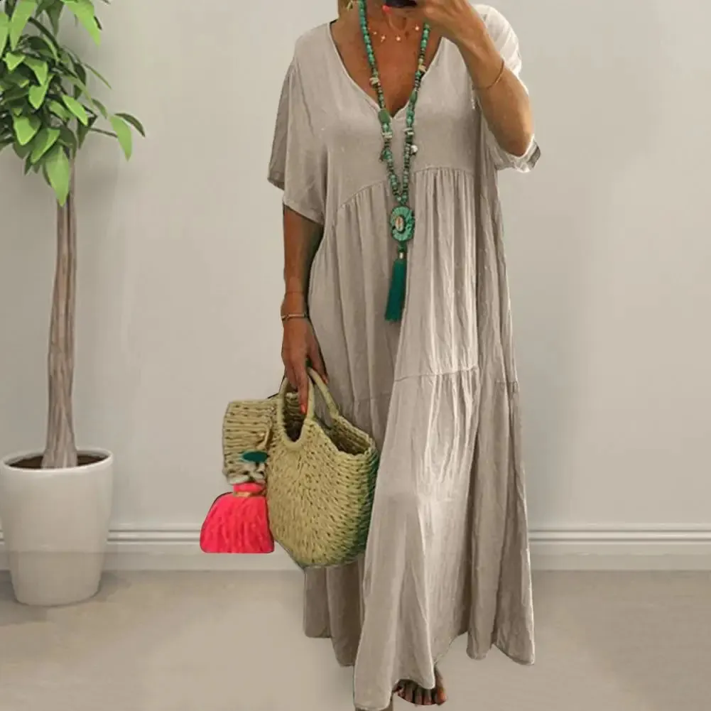 ladies beach maxi dresses Gradient Print Sleeveless Backless Belted Vacation Long Halter Pleated Maxi Slip Summer Dresses(Purplish Blue/M) main image 1