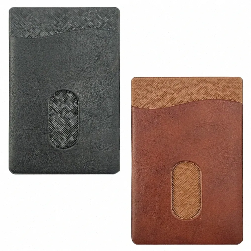 Premium Leather Phone Wallet Sticker Slim Card Holder Adhesive, Credit ID  Case, Mobile Back Pocket Pouch Secure Convenient - Main Image