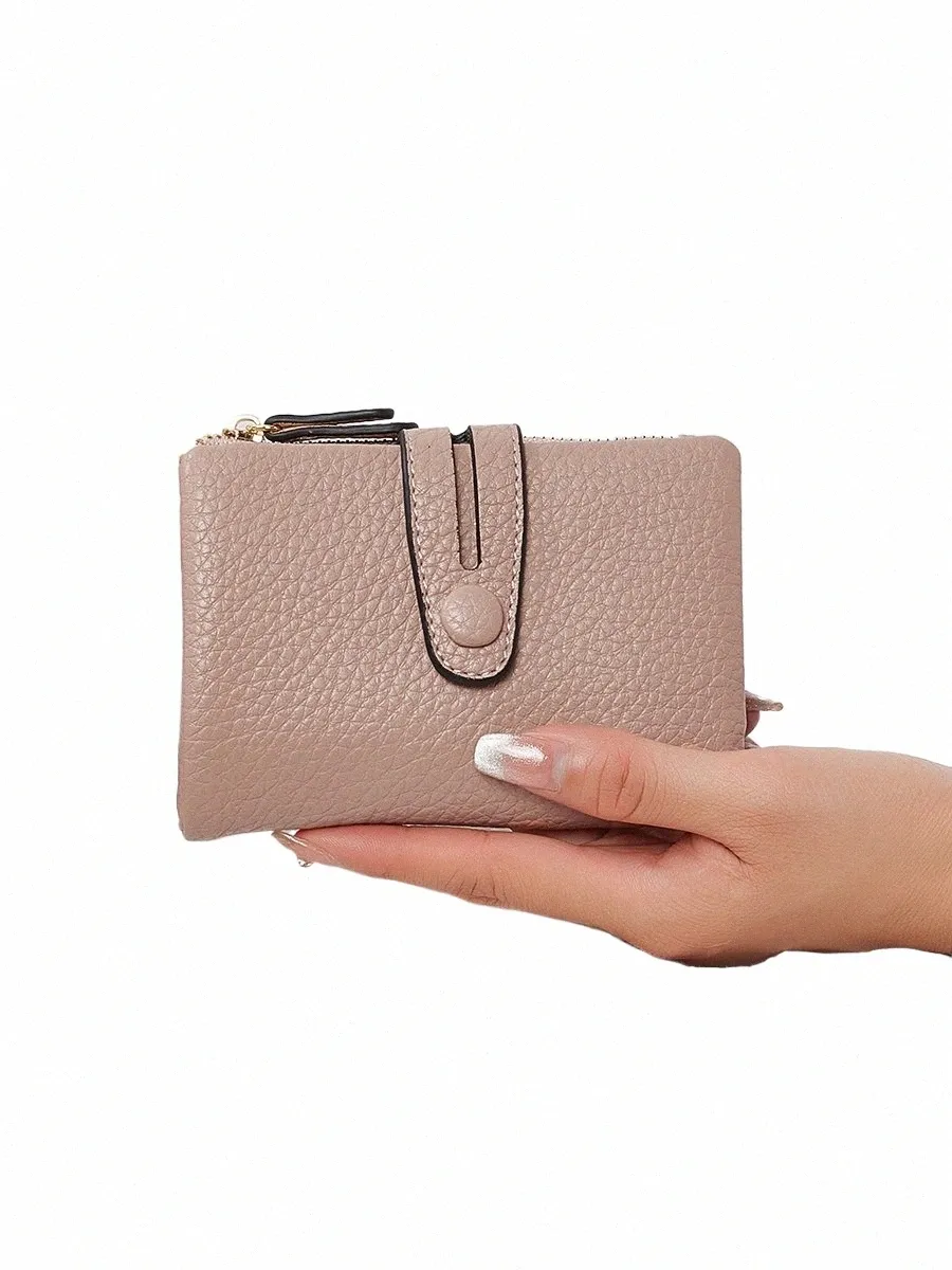Jeiento Women's Trifold Leather Wallet With Coin Pocket & Phone Holder – Cherry-Black Large Clutch Purse - View #13