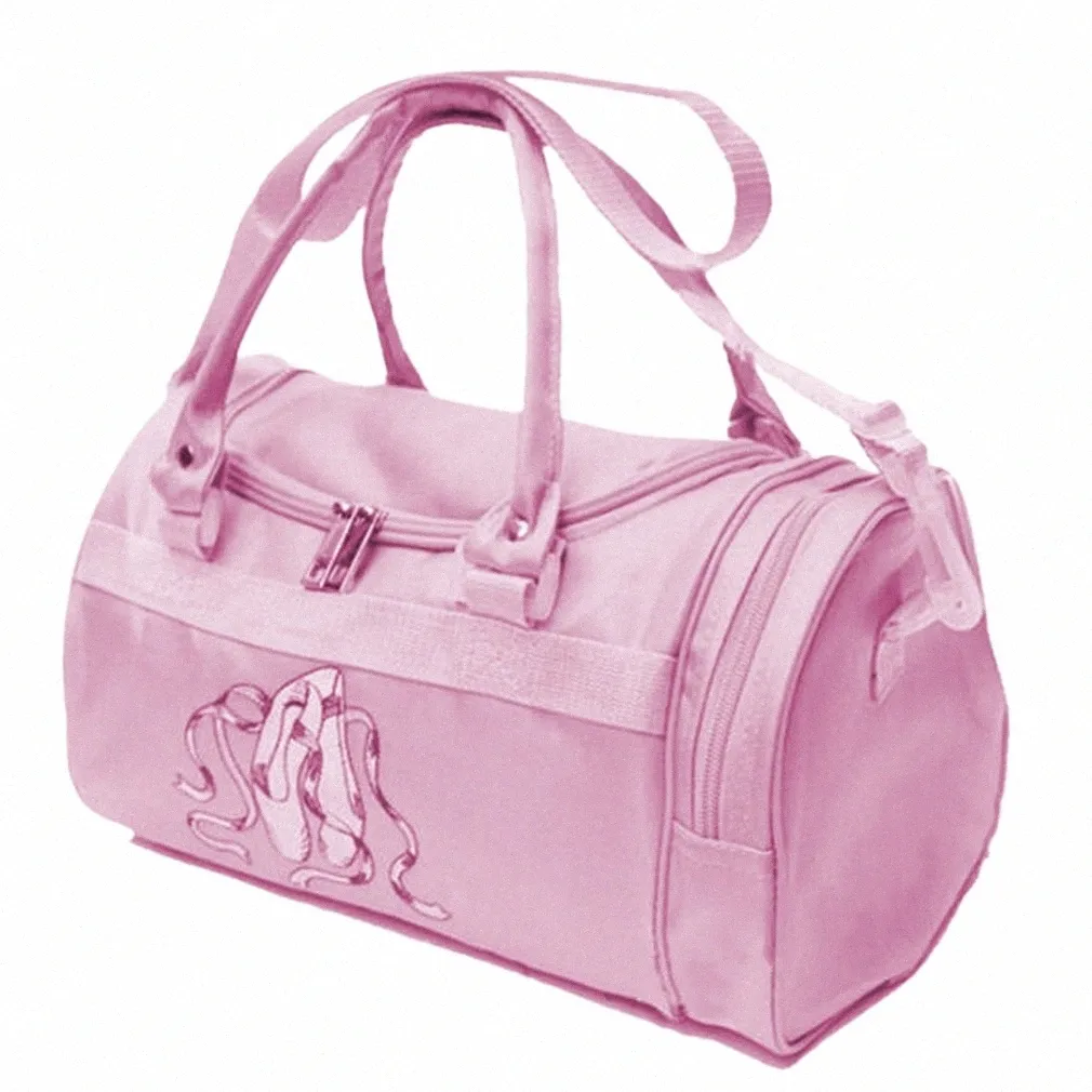 Pink Ballet Dance Bag for Girls Embroidered Shoulder Bag