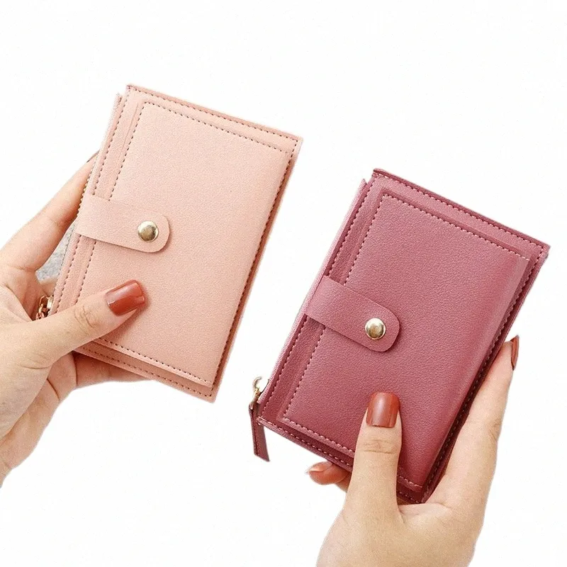 Porte-monnaie Compact En PU - Minimaliste, 11.2x8.3cm, Plusieurs Compartiments, Pour Pièces, Cartes, Billets, Homme/femme