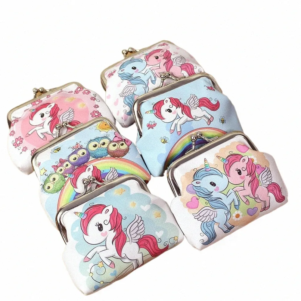 Cute Unicorn PU Leather Long Wallet - Zip Around Clutch Purse For Women