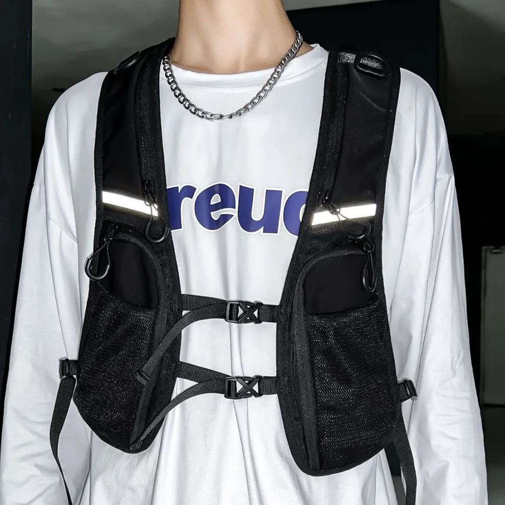 DHgate.com:Tactical Chest Bag Vest: Reflective Running Vest