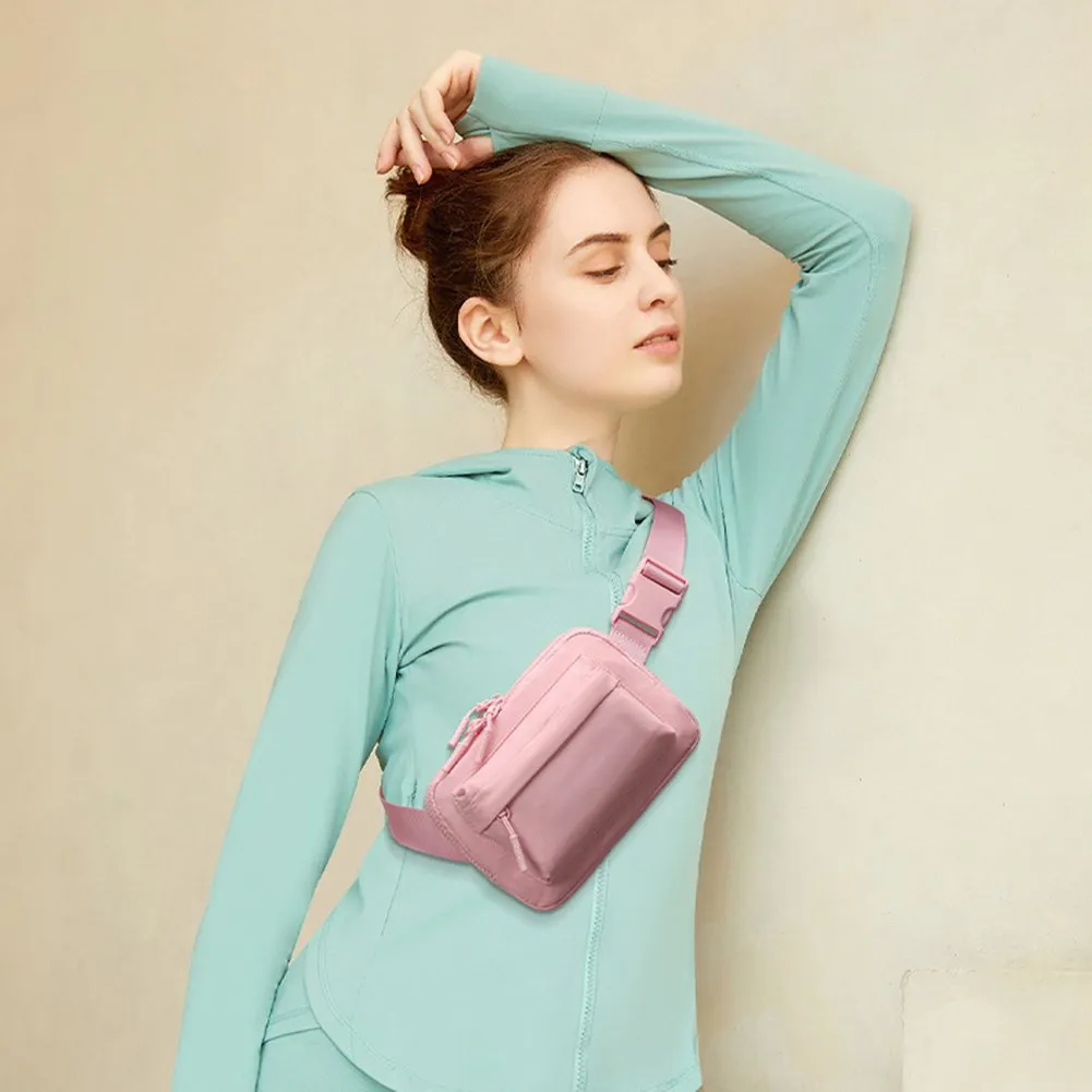 Waterproof Small Crossbody Bag With Adjustable Strap And Multi Pockets For Yoga And Workouts Solid Color Blue Waist Bag For Running And Chest Storage X5OC From Dazzleclutch 17.59 DHgate.Com