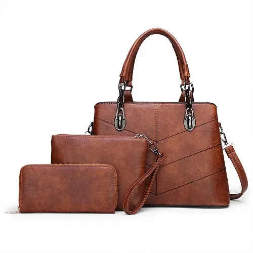 【送料&関税込】Golden Francis Bag DHgate.com:Womens 4-Piece Handbag Set - Stylish PU Leather