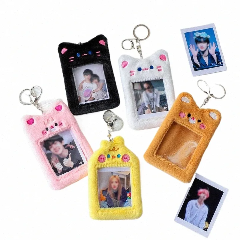 Cute Plush Photocard Holder - Kpop Idol Photo Sleeve Case