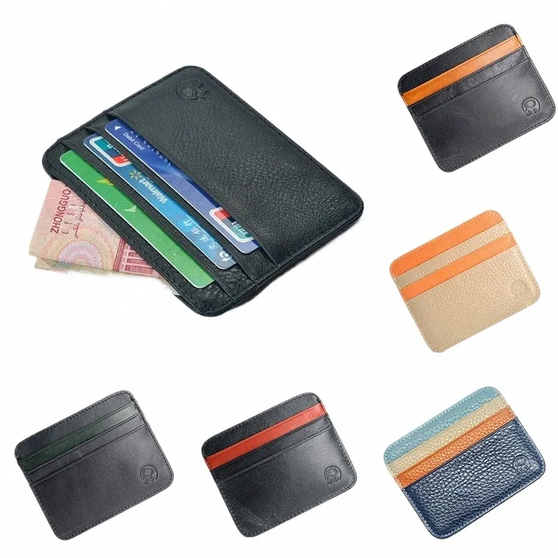 DHgate Premium Leather Card Wallet Thin Cowhide Credit Card Holder Purse for Men and Women Bags Luggage Accessories