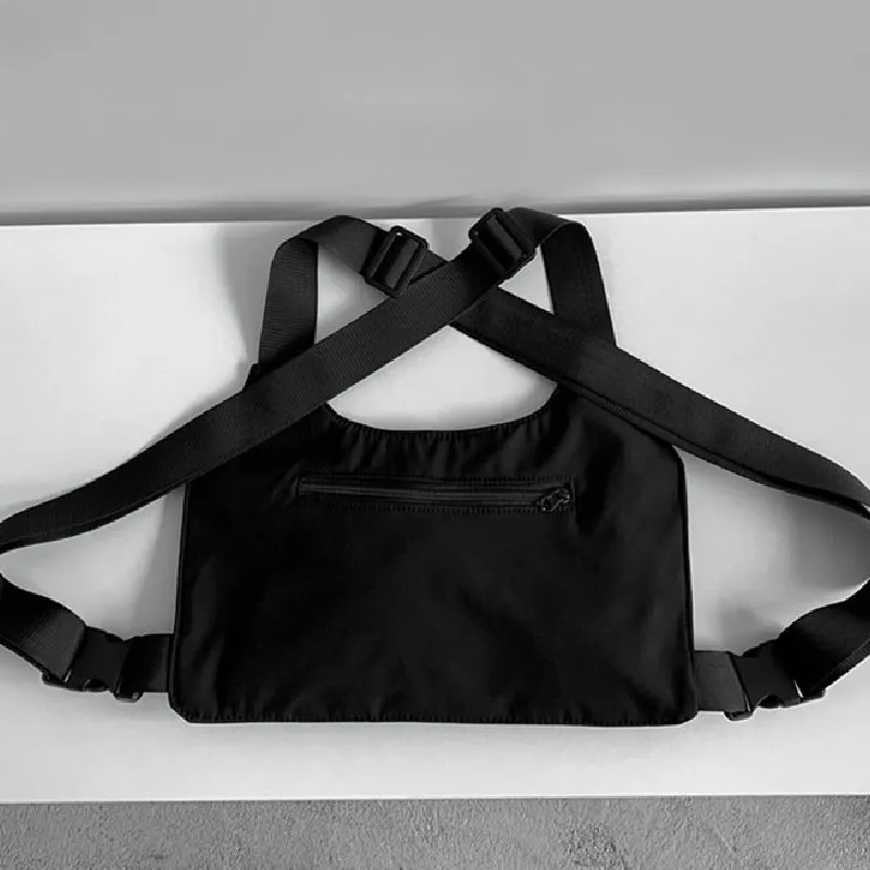 ★athe★ FRILLFrill Black Nylon Vest Shoulder Bag DHgate.com:High-Quality Nylon Chest Bag - Hip Hop Streetwear