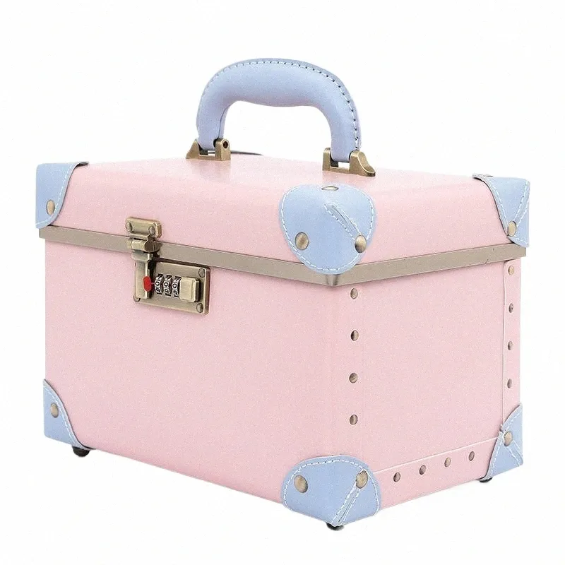 Large Capacity Makeup Organizer Box Portable Leather Cosmetic