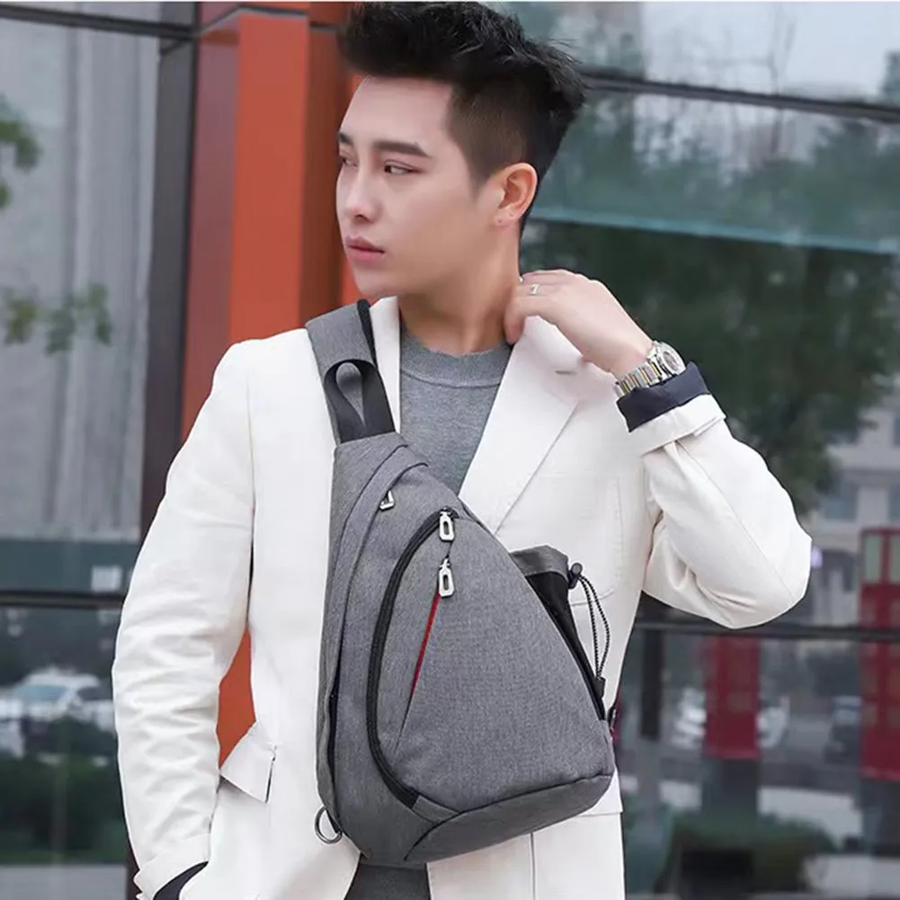DHgate.com:2024Nylon Outdoor Chest Sling Backpack, Casual