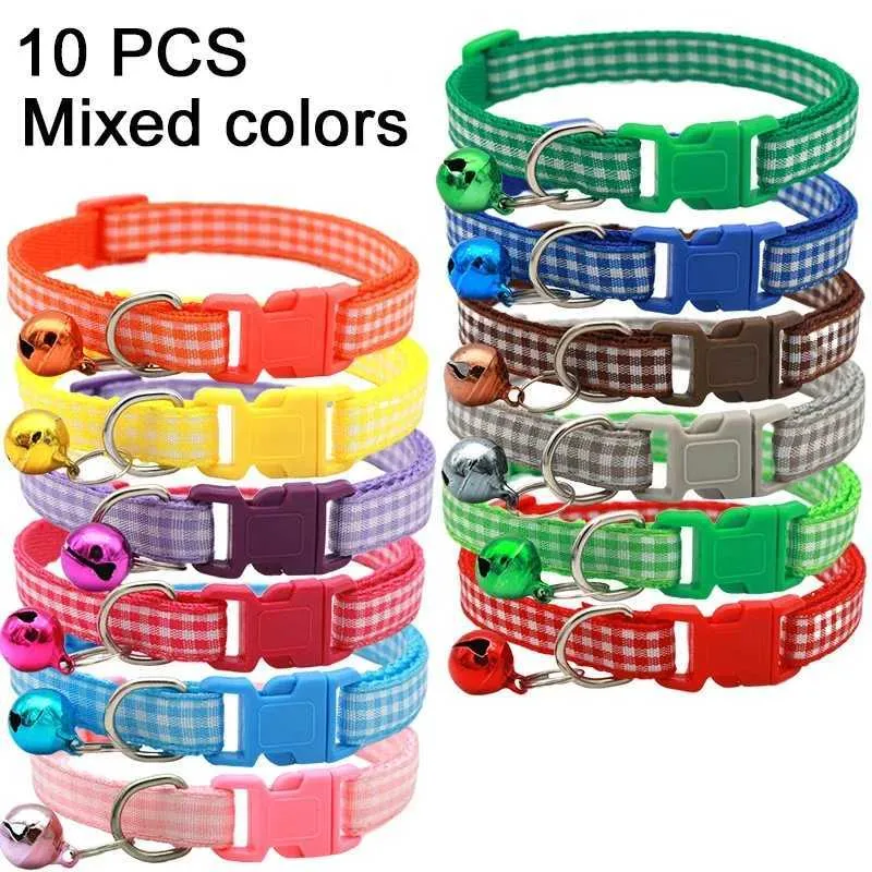 Dog Cat Neck Ring Adjustable Collar with Small Bell for Small and ...