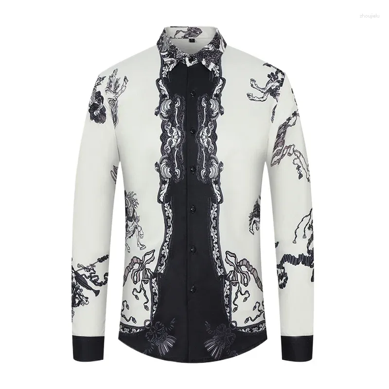 slim fit dress slacks Baroque Italian Cutaway Statement Dress Shirt M main image 0