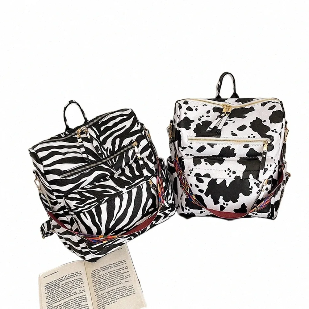 Leopard & Zebra Print Backpack for Women - Stylish PU  display picture 1