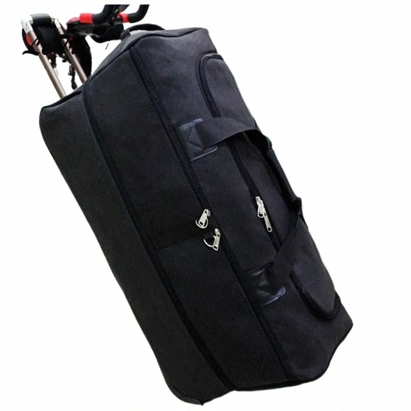 Large Capacity Foldable Rolling Travel Bag 34 Inch Expandable Suitcase,  Durable Business Trolley Trunk with Wheels R5M0#