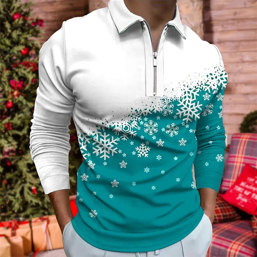 DHgate.com:Snowflake 3D Christmas Polo Shirt - Long Sleeve Streetwear Golf  Apparel:Apparel