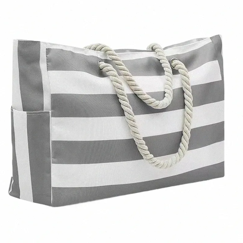 Bolsas De Playa Para Mujeres Bolsas De Embalses De Playa Grandes Impermeables Con Bolsas De Hombro Con Cremallera Bolsas De Piscina A Prueba De Arena A Prueba De Arena Grande 11J2 De