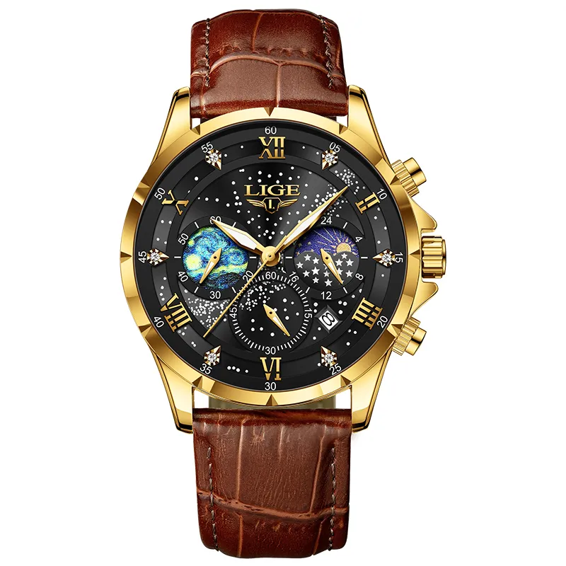 LIGE Men's Luxury Waterproof Sport watch se with Date LIGE Men's Luxury Waterproof Sport watch se with Date