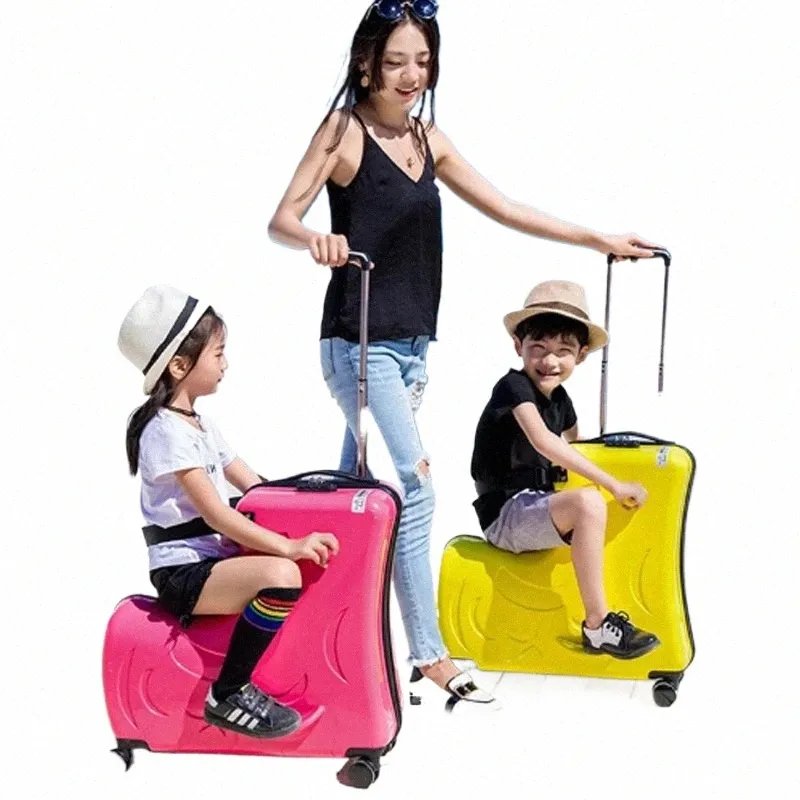 DHgate Lovely Rolling Kids Trolley Suitcases Cool Carry Ons for Childrens Adventures Bags Luggage Accessories