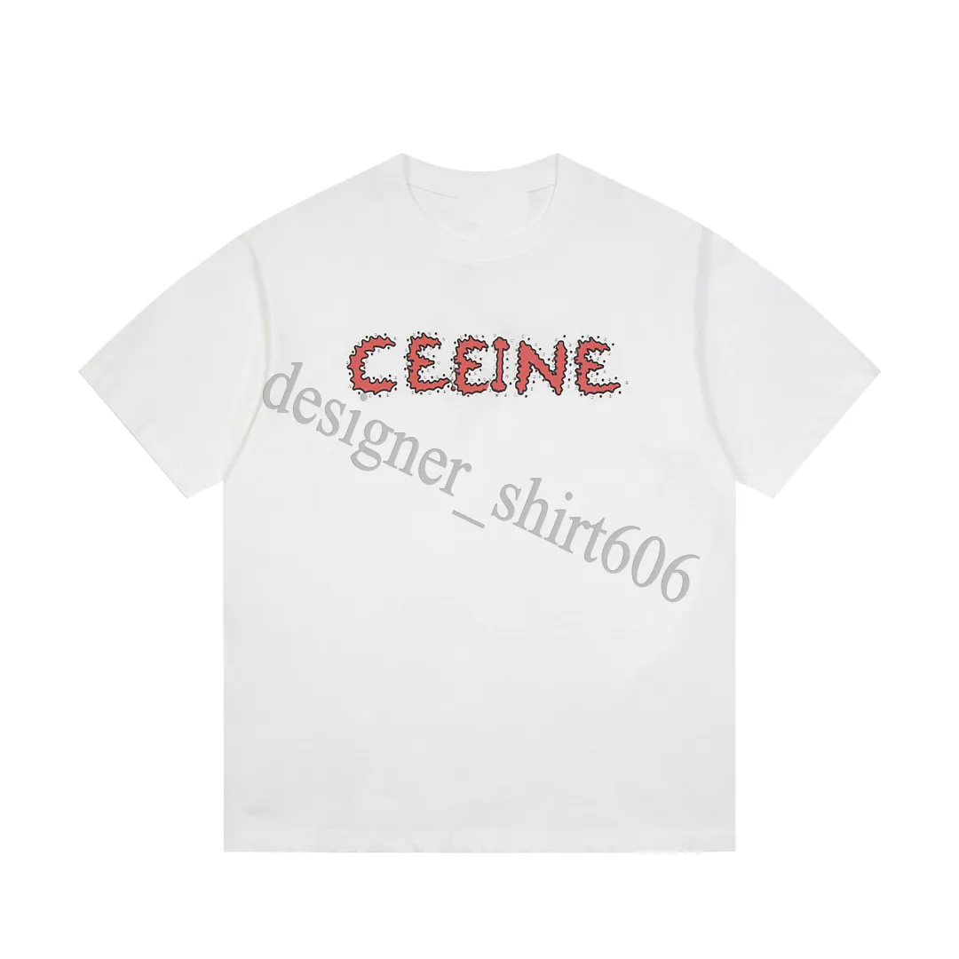 Designer Mens Cel Ne Celi Celins Celnes Ceine Letter Printing Designer  Women's T-shirts Casual Short-sleeved Cotton T-shirt