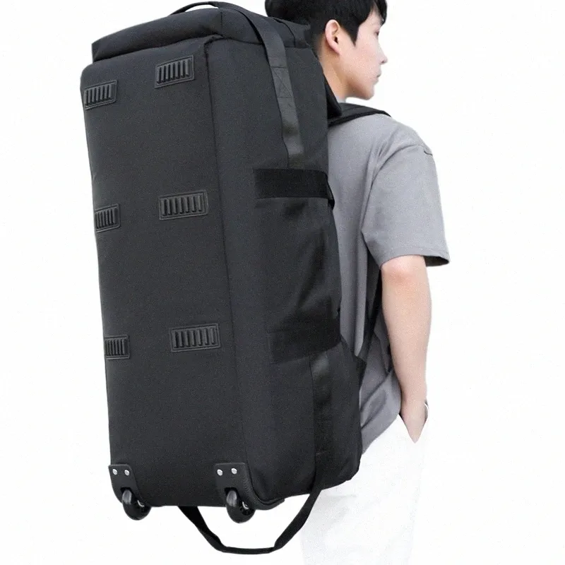 Large Capacity Multifunctional Wheeled Duffle Bag For Travel Durable Simple Travel Handbag With Rolling Wheels S7nd From Dazzleclutch 155.68 DHgate.Com