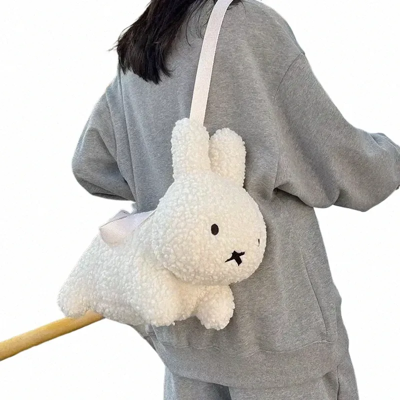 Kawaii Bunny Sling Bag For Girls - Small Crossbody Shoulder Bag, Canvas Polyester, 12x8x3 Inches