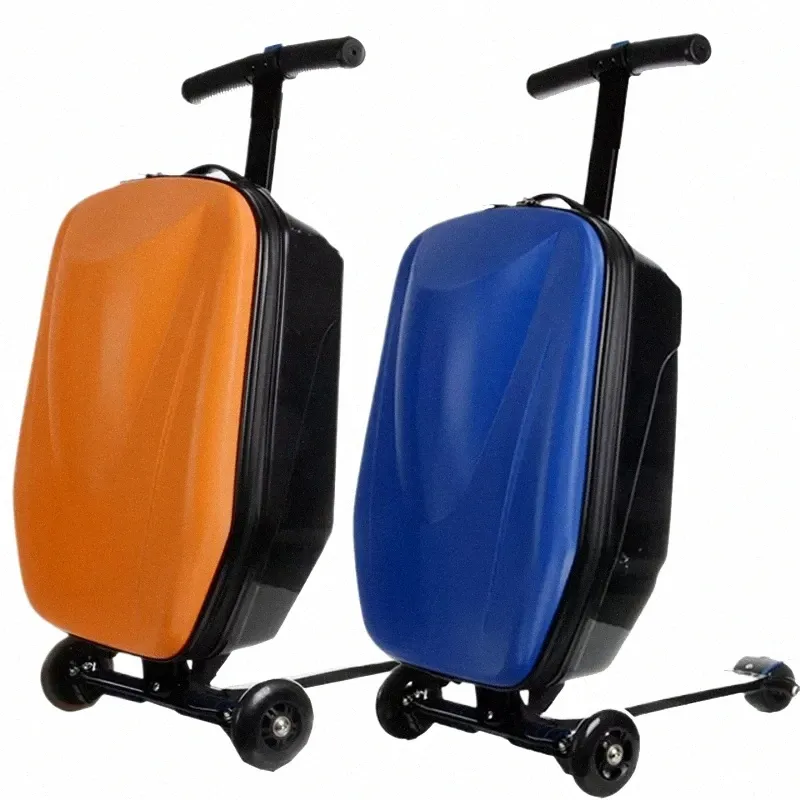 20-Inch Scooter Suitcase Foldable Travel Bag, Ride-On Luggage