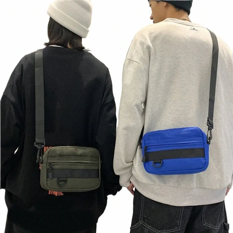 DHgate.com:Casual Unisex Nylon Crossbody Bag: Solid Color