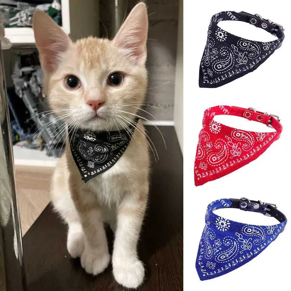 Cute Printed Bandana Cat Collar Puppy Dog Cat Scarf Collar