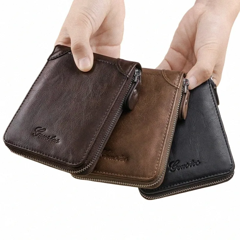 Storite 13 Pocket PU Leather Card Holder Wallet - Zipper Coin Purse For Men & Women, Dark Brown - View #4